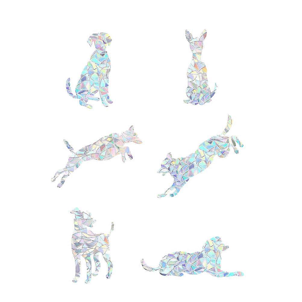 Dog Window Sticker Refraction Decals for Home Decor 12 Sheets Multi Color