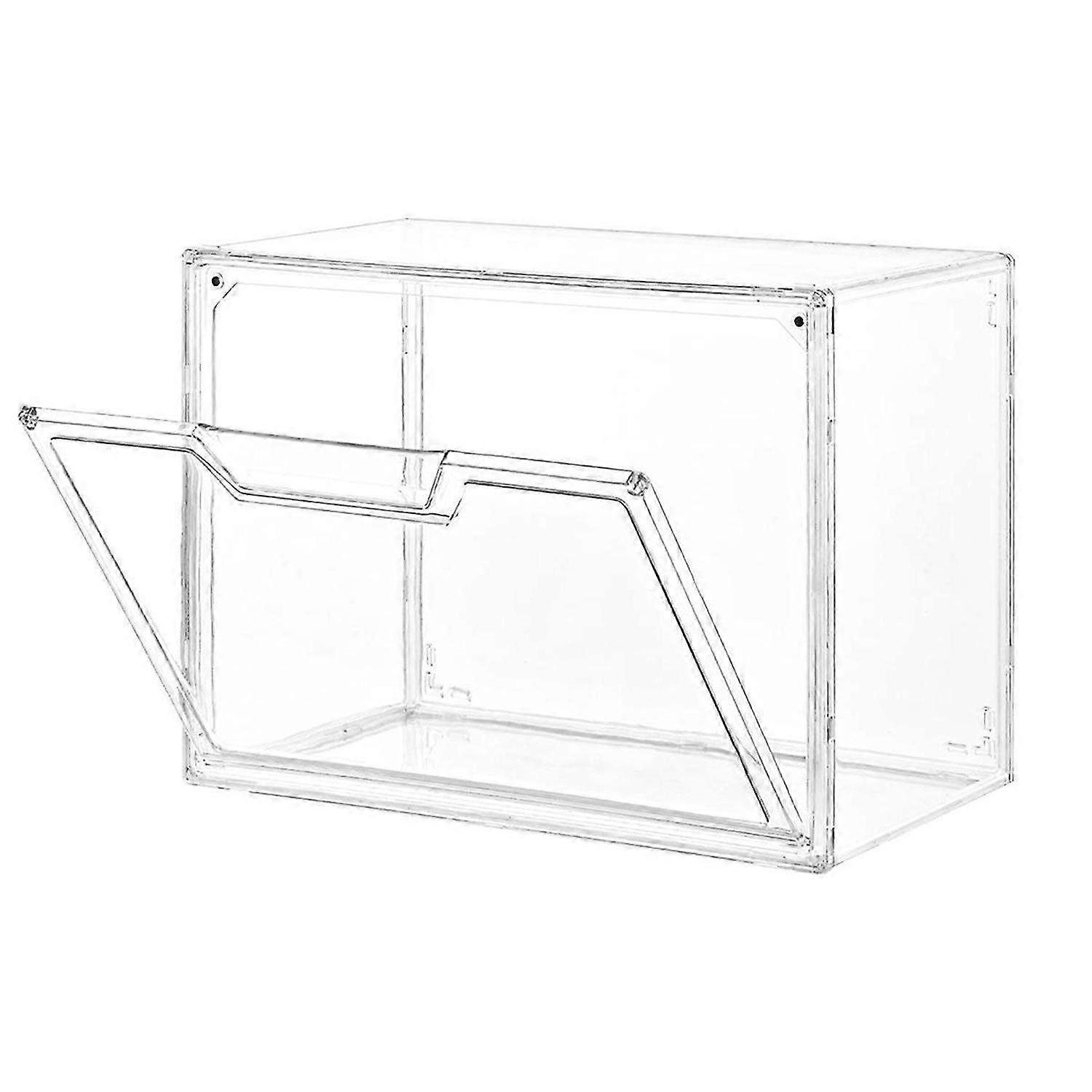 1 Pack Clear Storage Bins with Lids,Stackable Acrylic Display Case for Handbags, Cosmetic, Multifunc