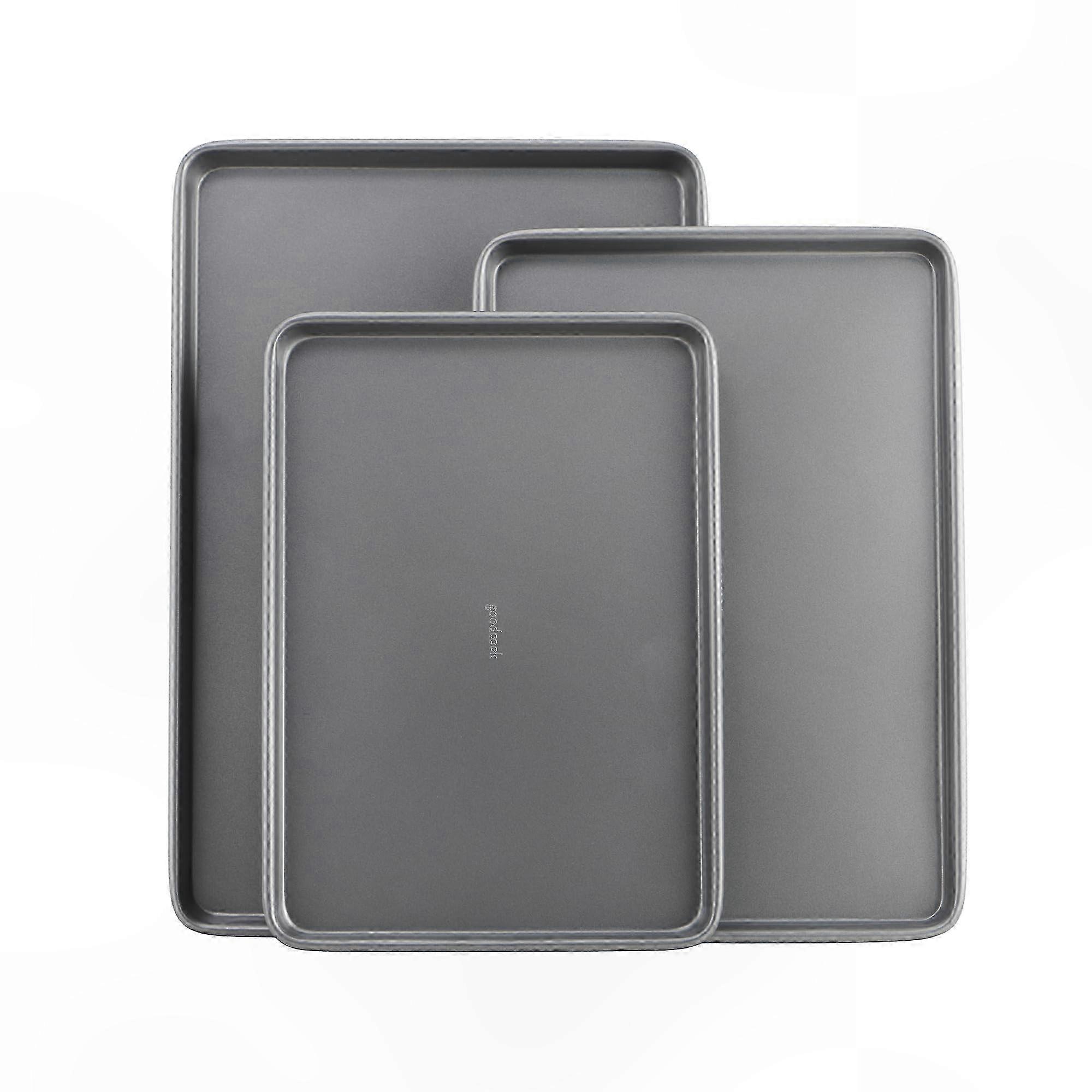 Nonstick Carbon Steel Baking Sheets, 3 Sizes: Small, Medium, Large for Oven Use