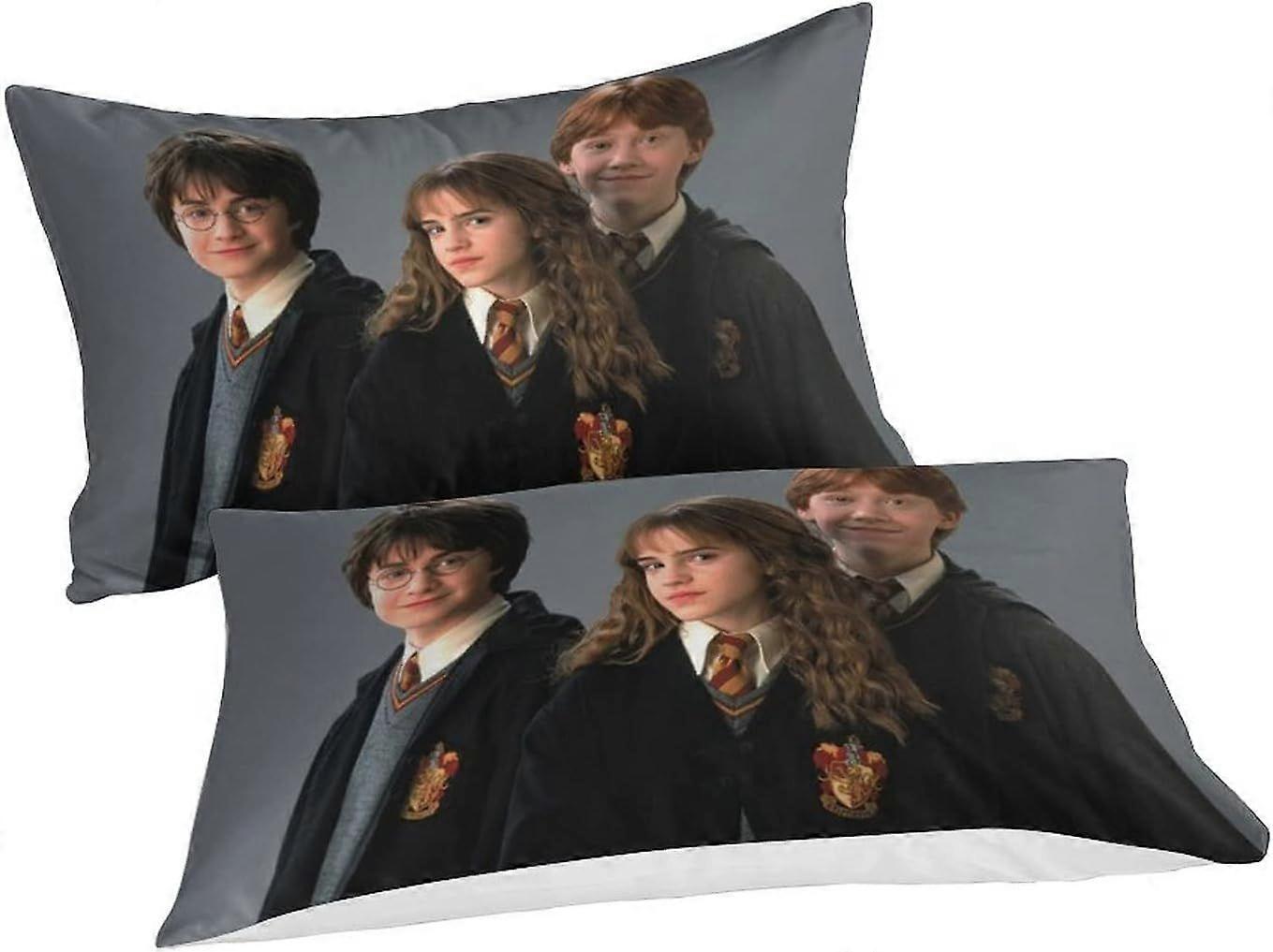 PIN2992 Harry Potter Yatak Takımı 3 Parça Fermuar Tasarımı Kız Erkek Ve Yetişkinler 3D DesenNevresim Setleri Yumuşak Mikrofiber Nevresim Örtüsü Yumuşak Pillwoc ile