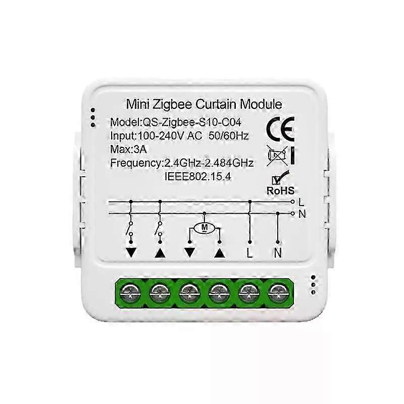 Tuya Wifi/zigbee Curtain Switch 2way Smart Curtain Module For Roller Shutter Blinds Motor Smart Home Work With Alexa Google Home