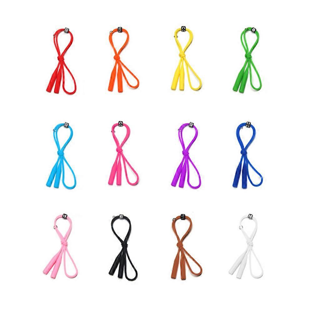 12Pcs Silicone Eyeglasses Strap For Daily Use And Outdoor Activities Assorted Color Anti-Slip Fixed Rope