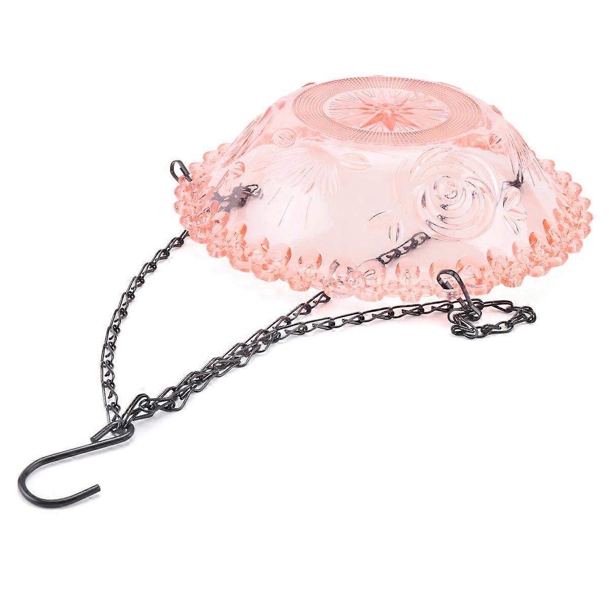 Bird Flower Shaped Hanging Bird Feeder Pink