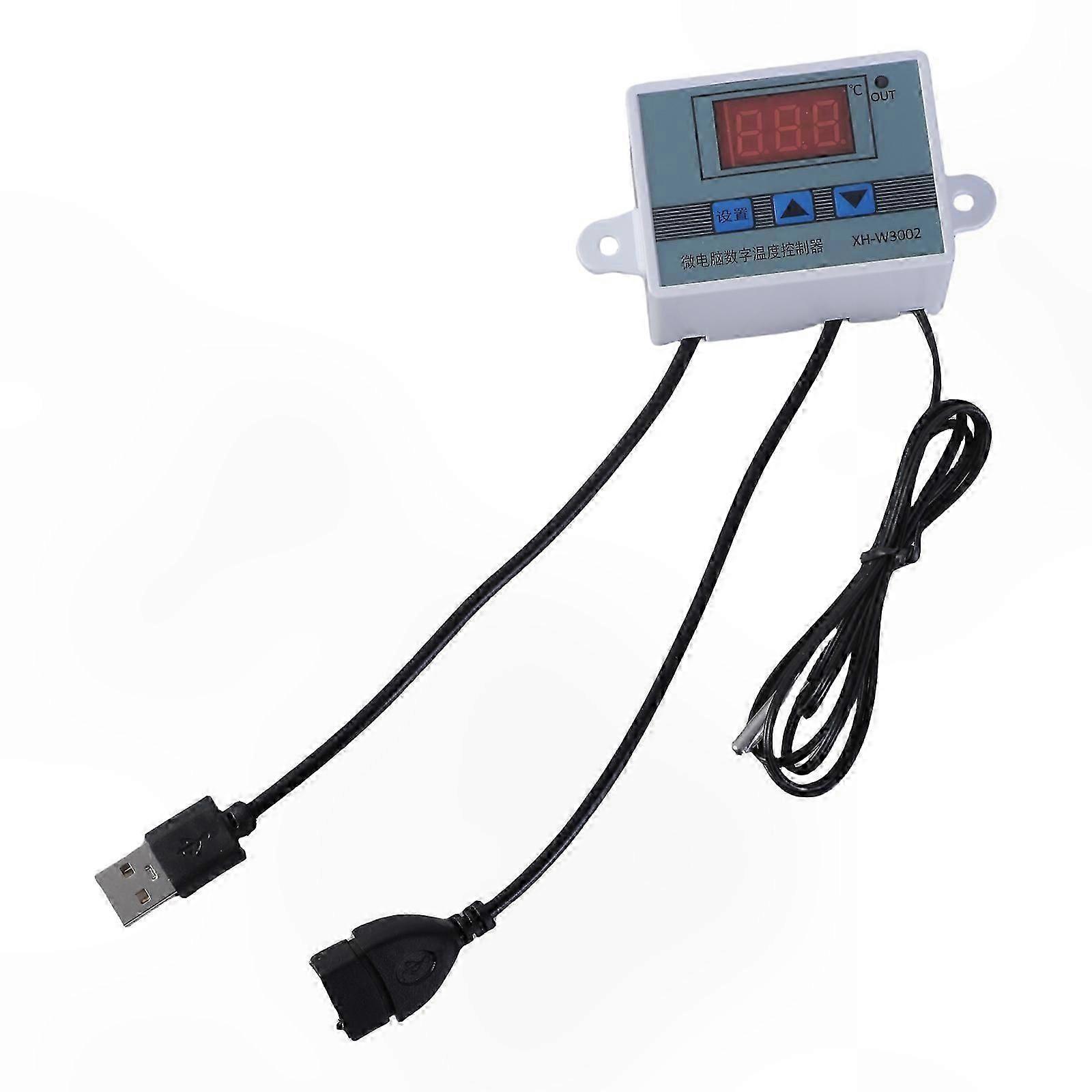 USB Temperature Control Cable for Fans and Blowers, 5V Digital Controller, Max 50W Power Support