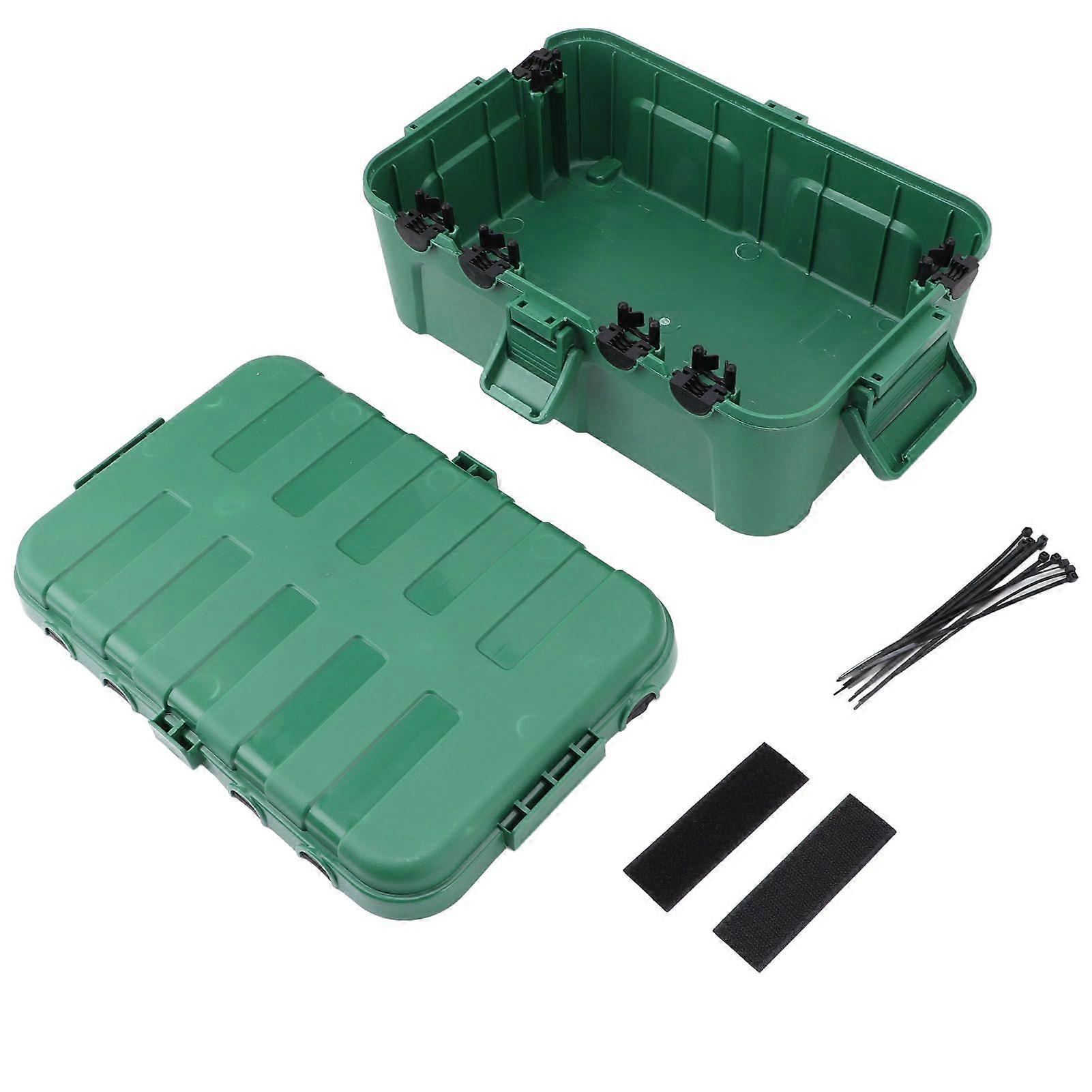 Cord Connection Box IP54 Waterproof Large Capacity Square Outdoor Electrical Box Power Cord Enclosure Green