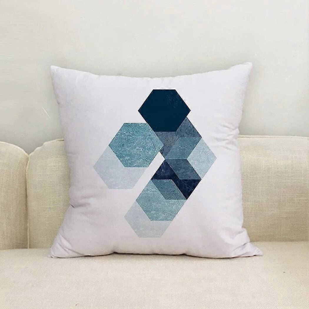 Pillow Cases Cotton Linen Pillowcase Sofa Living Room Home Pillow Nordic Geometric Decorative Triangular Print Cushion Cover