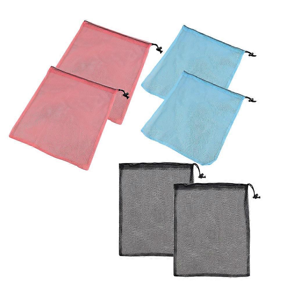 Portable Mesh Bag Drawstring Pouches for Storage Use 12Pcs Assorted Color