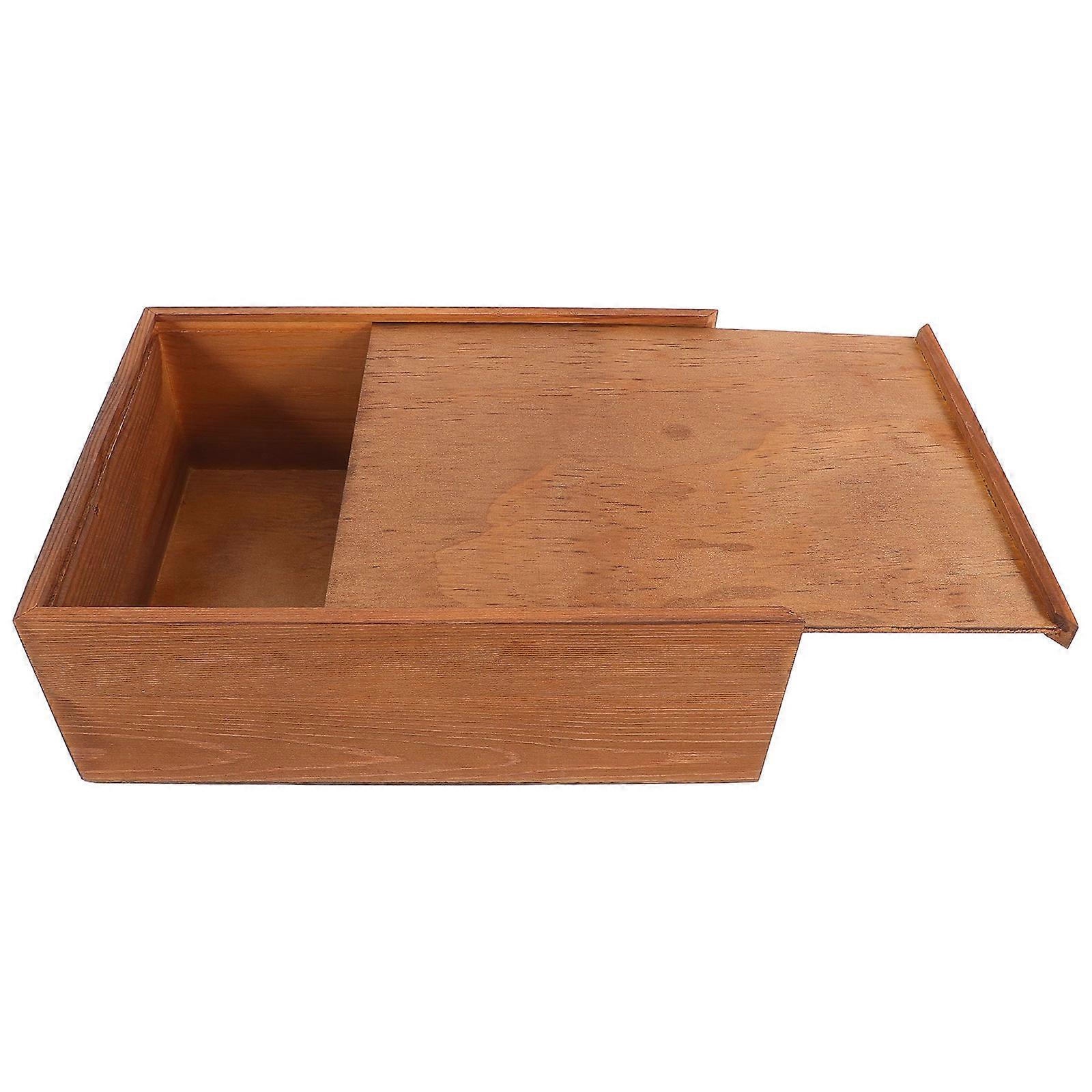 Vintage Wooden Storage Box for Storage Use 3Pcs Decorative Retro Keepsake Chest