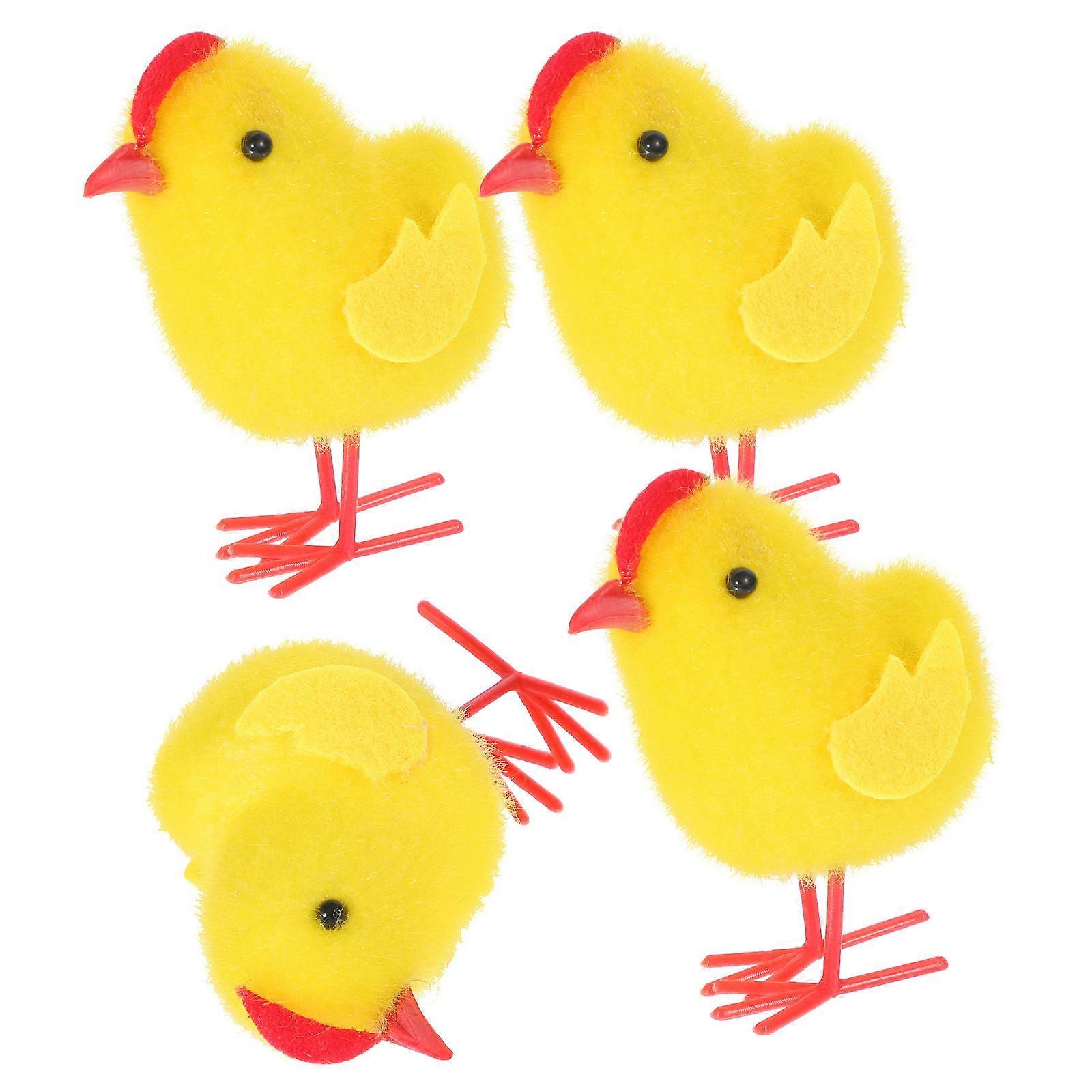 Easter Party Decorations with 20Pcs Fluffy Chicken Ornaments Plush Chick