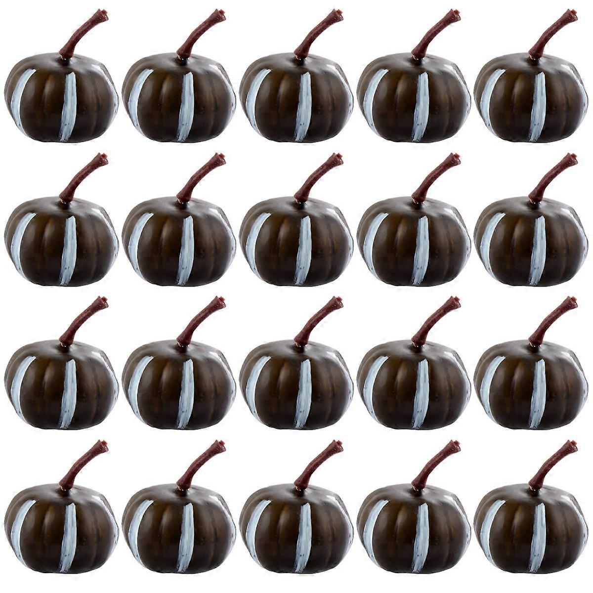 20pcs Halloween Simulation Pumpkin Halloween Decoration Artificial Mini Pumpkin