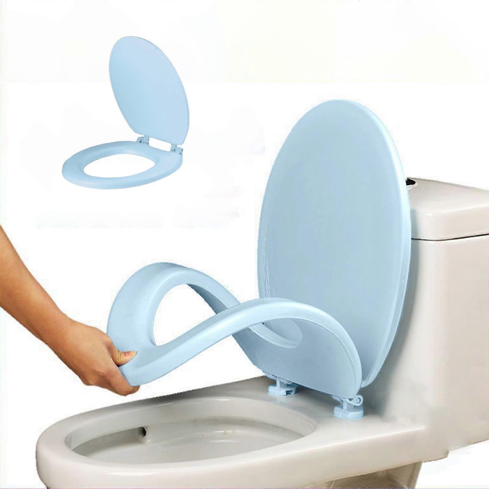 Durable Round Toilet Seat with Soft Close, Quick Release & Attach, Easy Install, Compatible with Standard Toilets