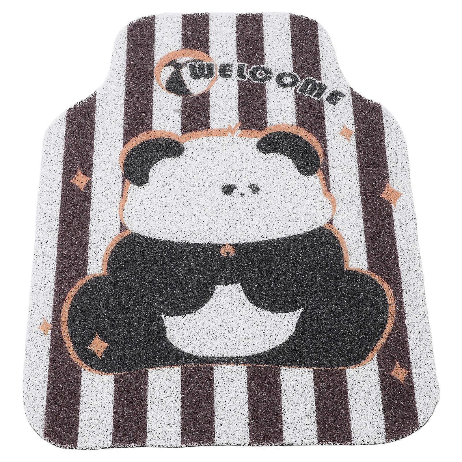 Vehicle Use Car Front Floor Protector Pad with Panda Design Multi PVC