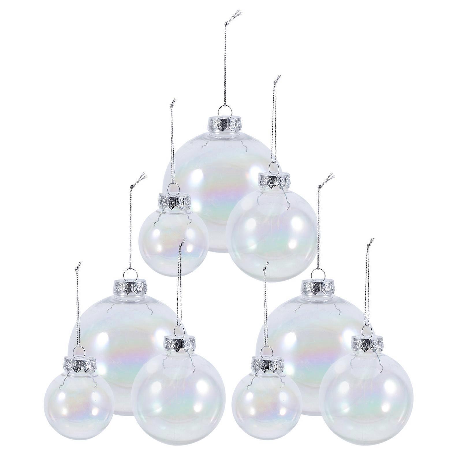Round Iridescent Ball Decorative Item 9Pcs Designed For Wall And Window Decor During New Year And Christmas Festivities