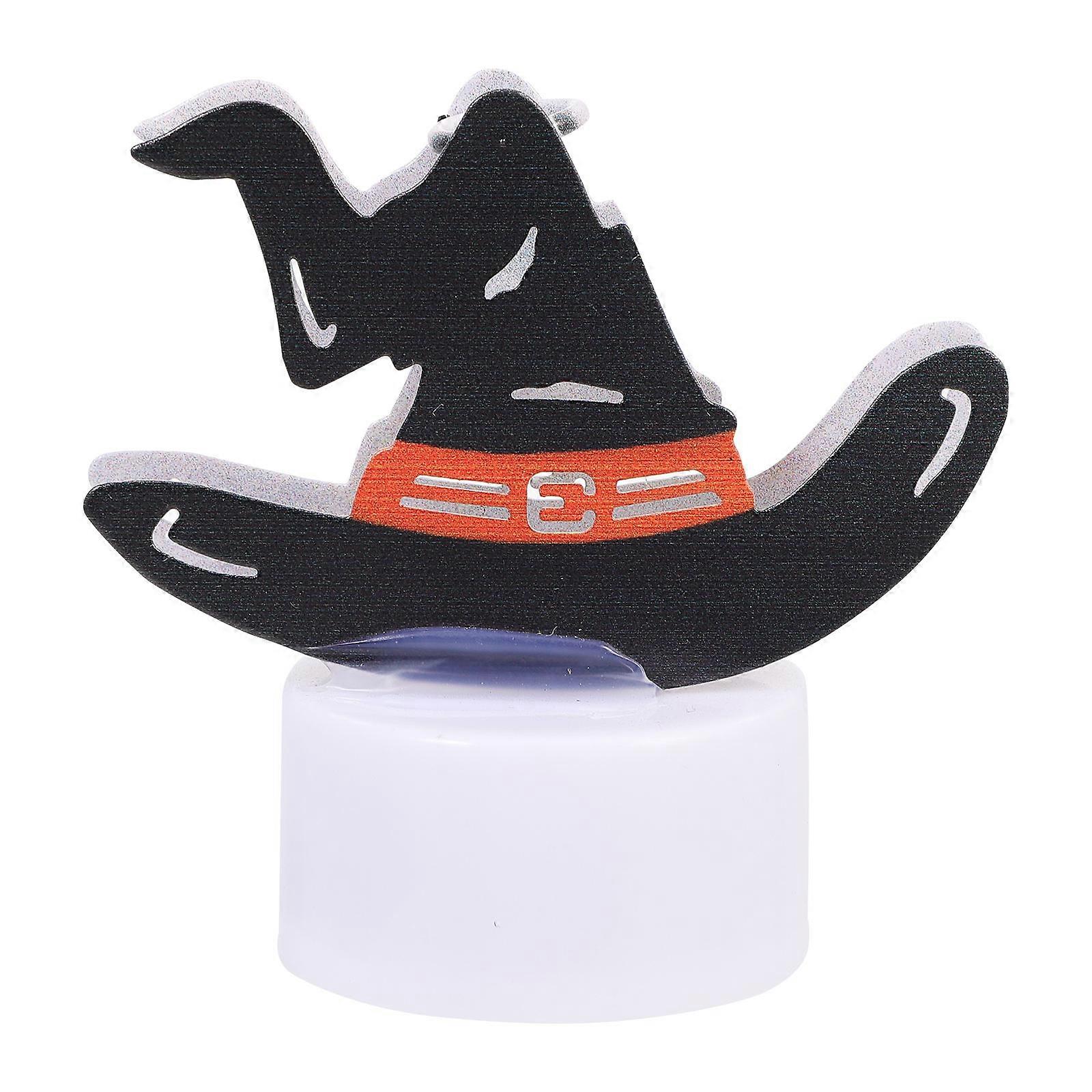Decorative Halloween LED Night Lamp Styled As A Witch Hat Perfect For Halloween Parties and Tabletop Decorations In Multi Color 1Set