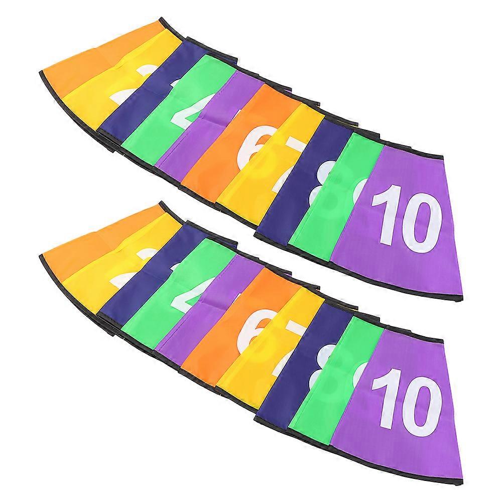 Bright Numbered Cone Covers 4 Sets For Soccer And Football Training Outdoor Practice Durable Use High Visibility