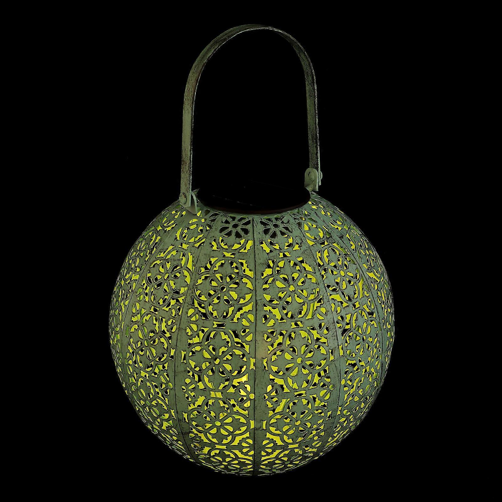 Iron Art Solar Lantern 1Pcs Blue with Durability for Decor