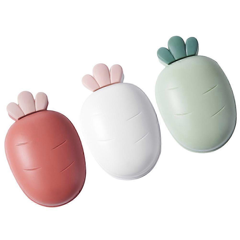 Carrot Shape Soap Holder 9Pcs Drainable Soap Container Box Suitable for Kitchen Use Featuring Simple Design and Water Drainage