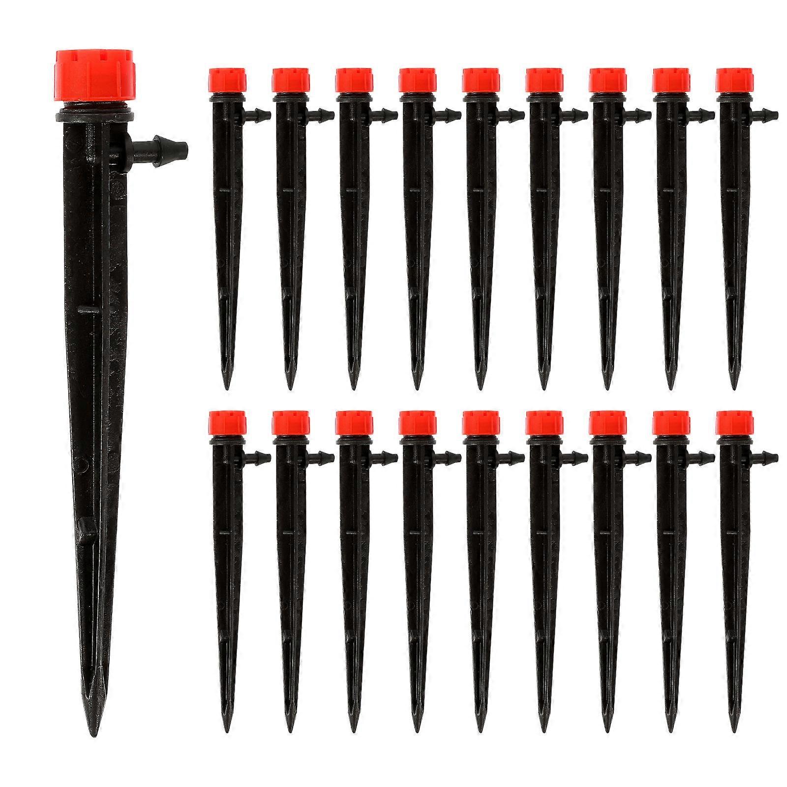 Irrigation Spike Spray Nozzle 150Pcs Plant Misting Nozzle for Garden in Black Suitable for Lawn and Greenhouse with Adjustable Flow Size