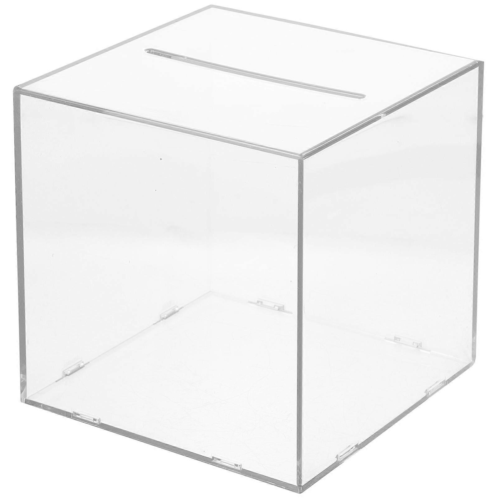 Transparent Acrylic Desktop Coin Container for Saving Bank 5Pcs