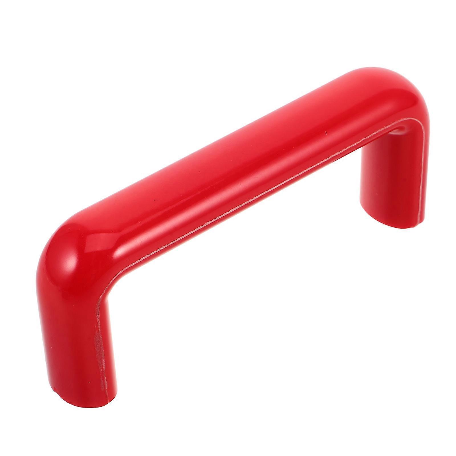 Heavy Duty U Shaped Bakelite Pull Handle 3Pcs Red Grip For Industrial Machines Replacement Use With Hole Centers