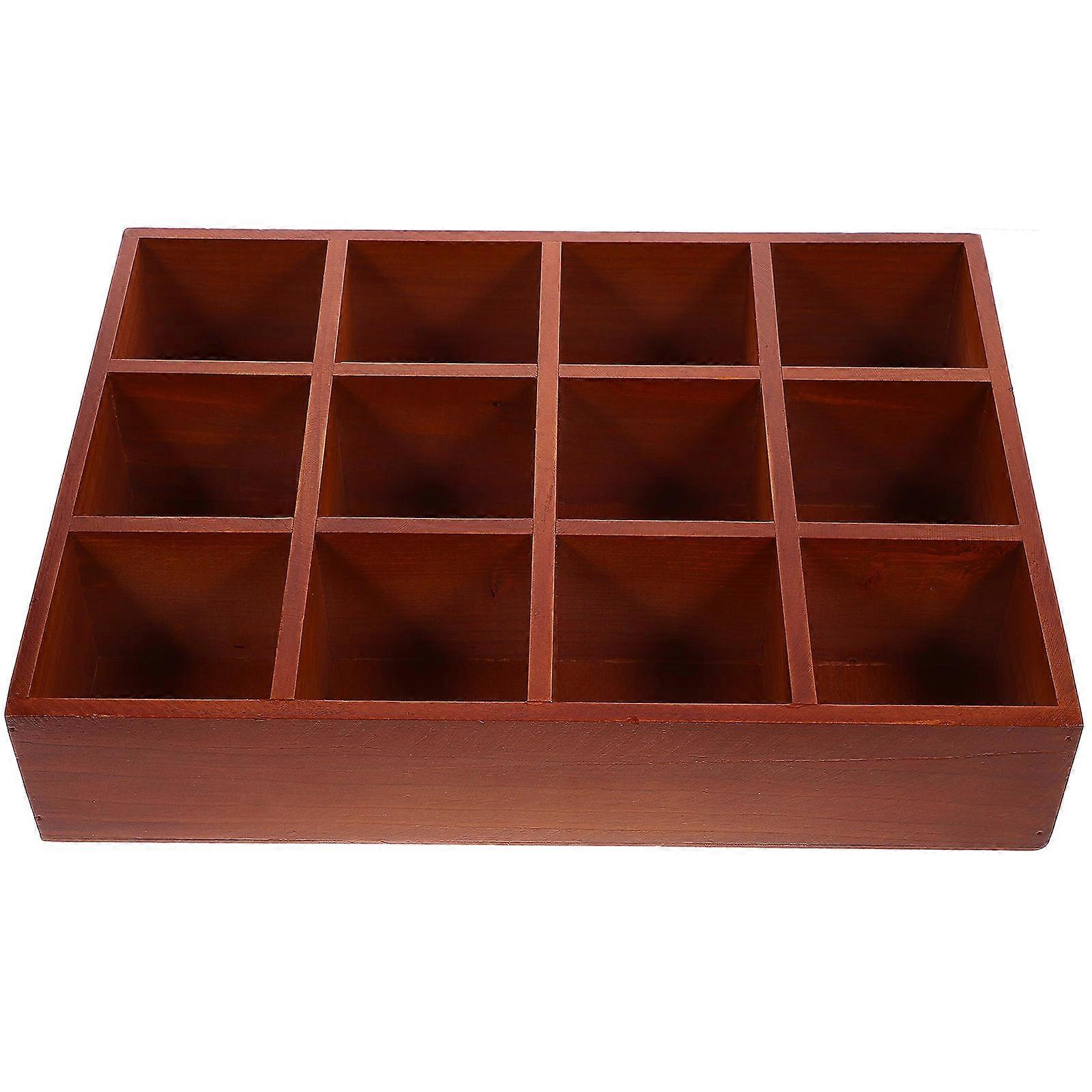 Wall Shelving Solid Wood Floating Shelves Adults Home Decor Rectangular Shape 8.5*8.5CM per Compartment 1Pcs