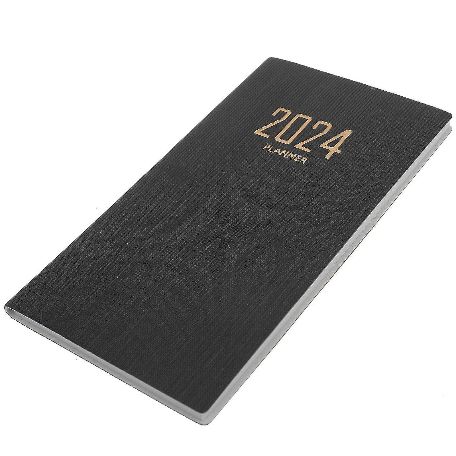 English Daily Planner Notebook for Writing Use 4Pcs Black Schedule