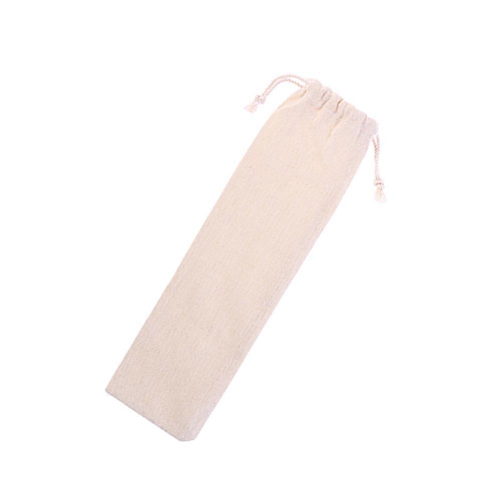 Cotton and Linen Pouch Bag Straw Carrying Case for Storage 2Pcs