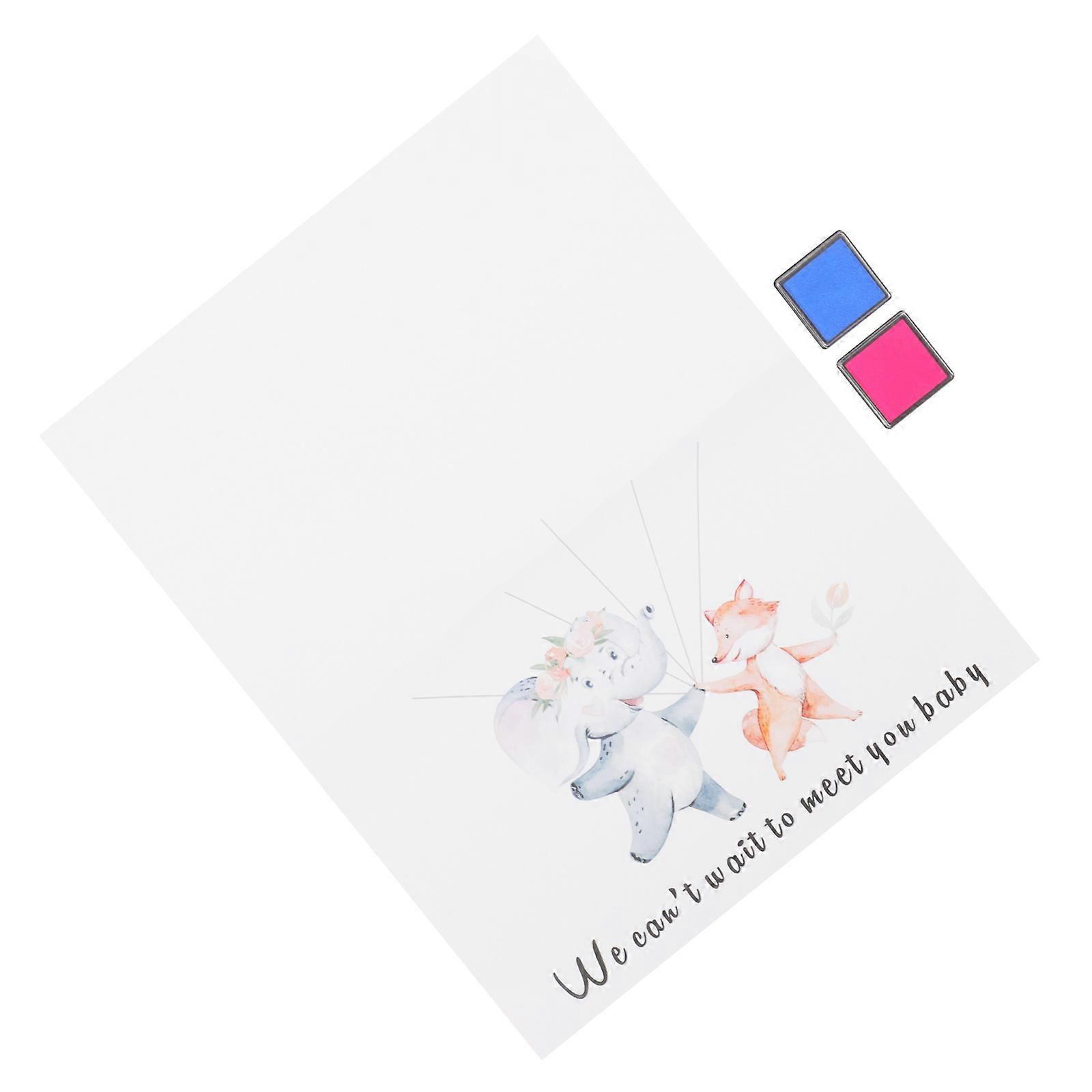 Gender Reveal Kit Fingerprint Tree Guest Book 5Sets