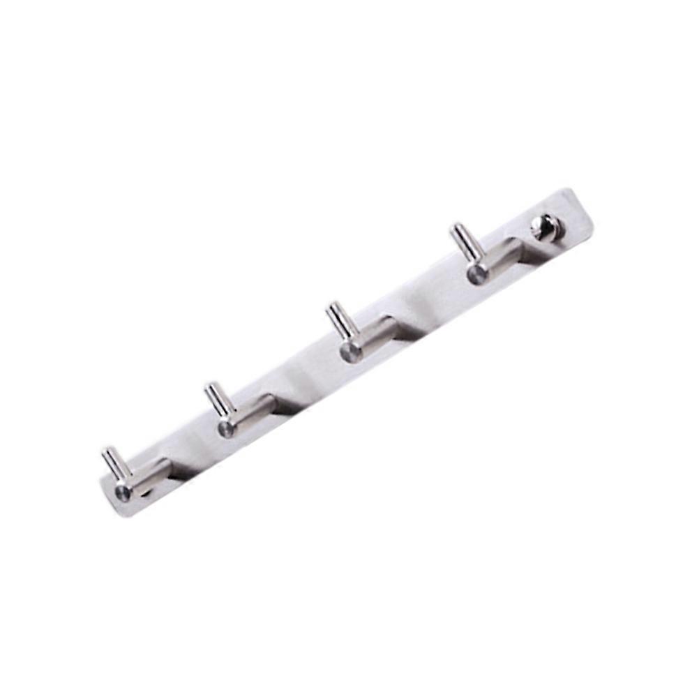 Stainless Steel Hooks Holder Wall Mounted Hook Rack for Hanging Clothes 4 Hooks