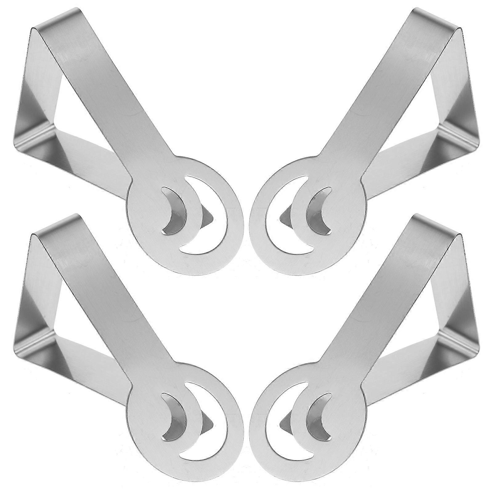 Silver Tablecloth Clip Stainless Steel for Kitchen Fixing 20Pcs