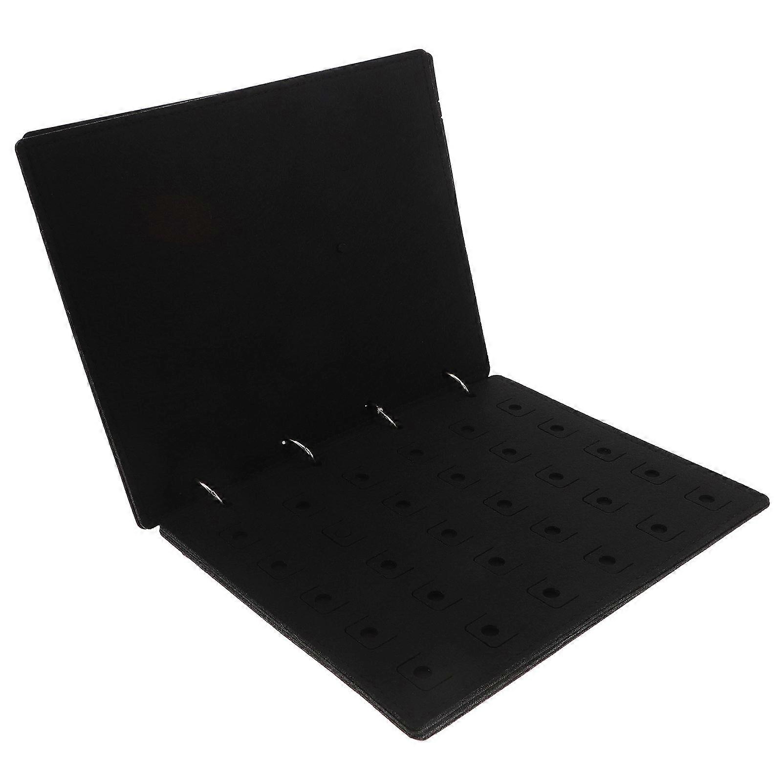 Enamel Pins Collector Album Storage Travel Organizer Display Case 3Pcs Rectangular Black