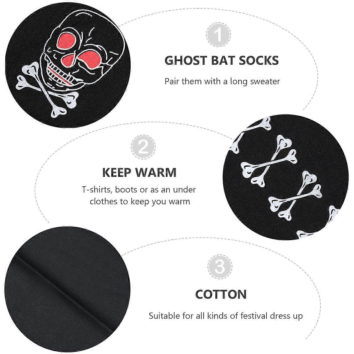Skull Pattern Halloween Socks Long Compression Socks for 1Pair