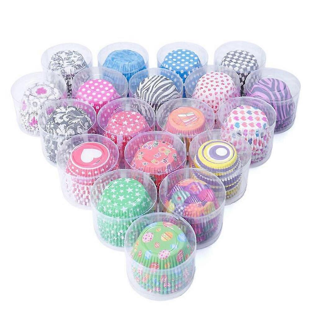 Assorted Color Cake Muffin Mold for Cake Decor 400Pcs Flower Muffin Liner