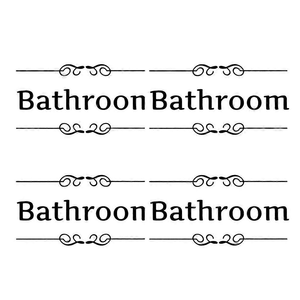 Paper Stickers for Restroom Creative Bathroom Wall Decoration 8Pcs