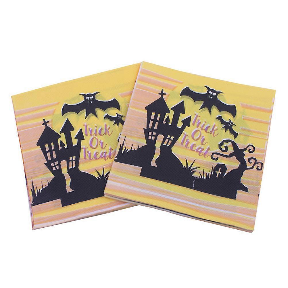 Halloween Napkins Bat Elf Tissue for Party Use 40Pcs Disposable Paper