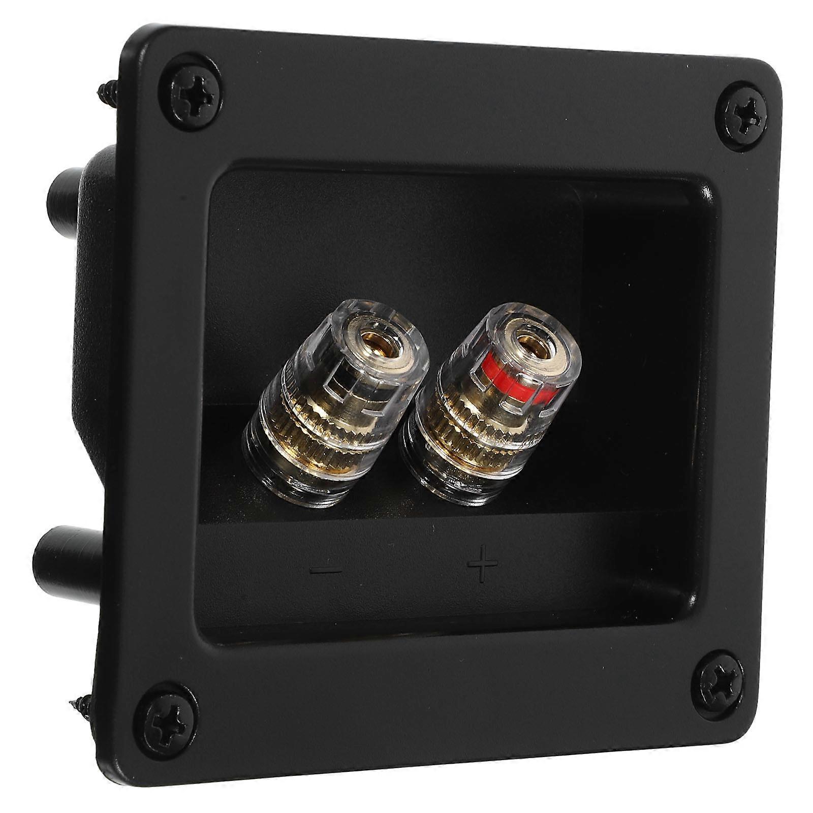 Sound Equipment Connector Speaker Junction Box Rectangular Design for Audio Installation 9.3X8.1X3.7CM Convenient Two-way Wiring 1Pcs