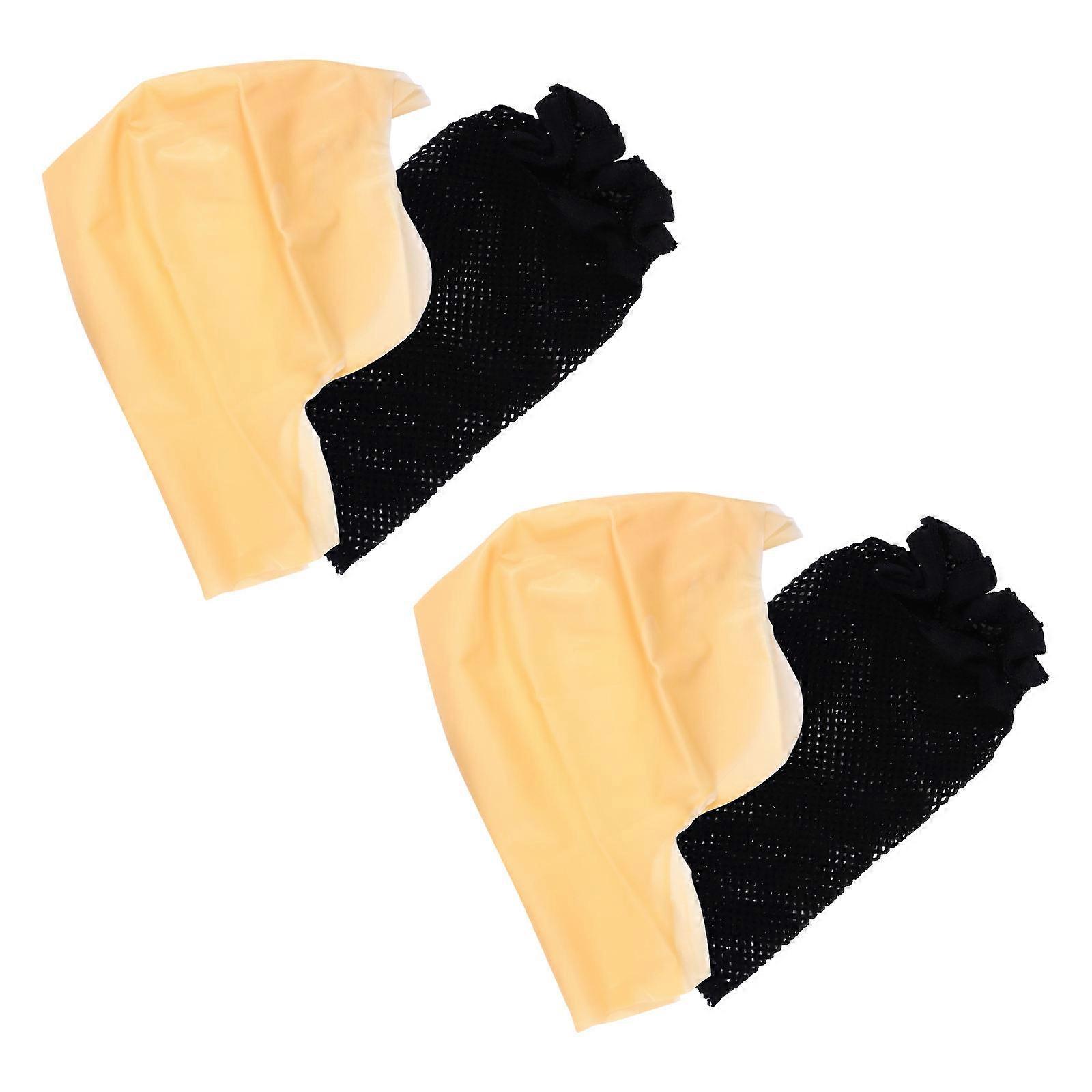 Makeup Latex Bald Cap for Cosplay 8Pcs Wig Caps Hair Net Set