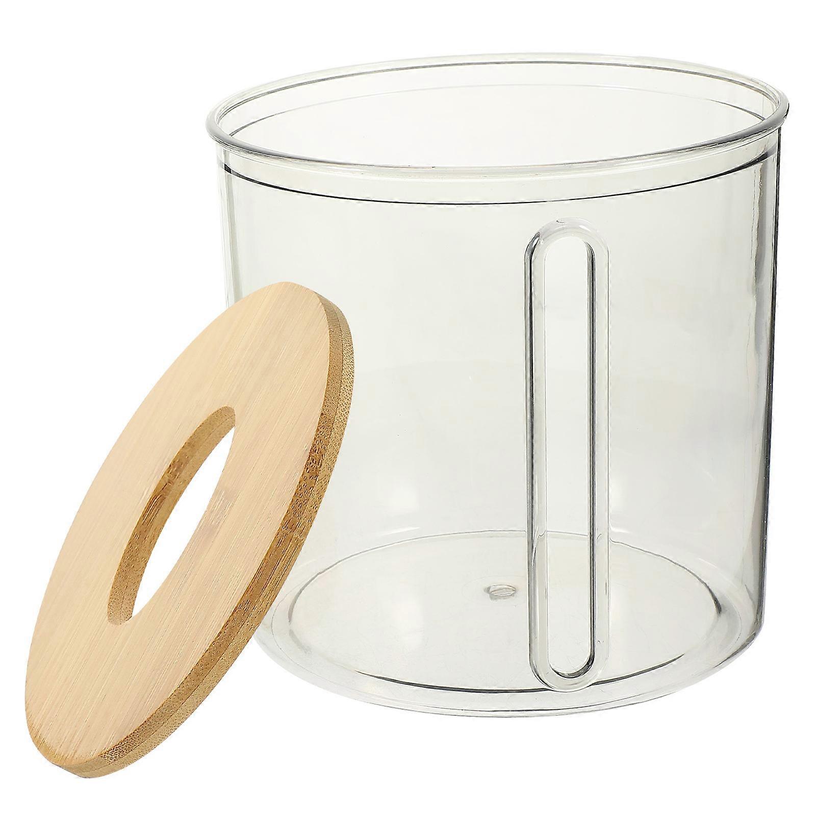 Plastic Bamboo Tissue Box Holder for Living Room with 4Pcs Covers