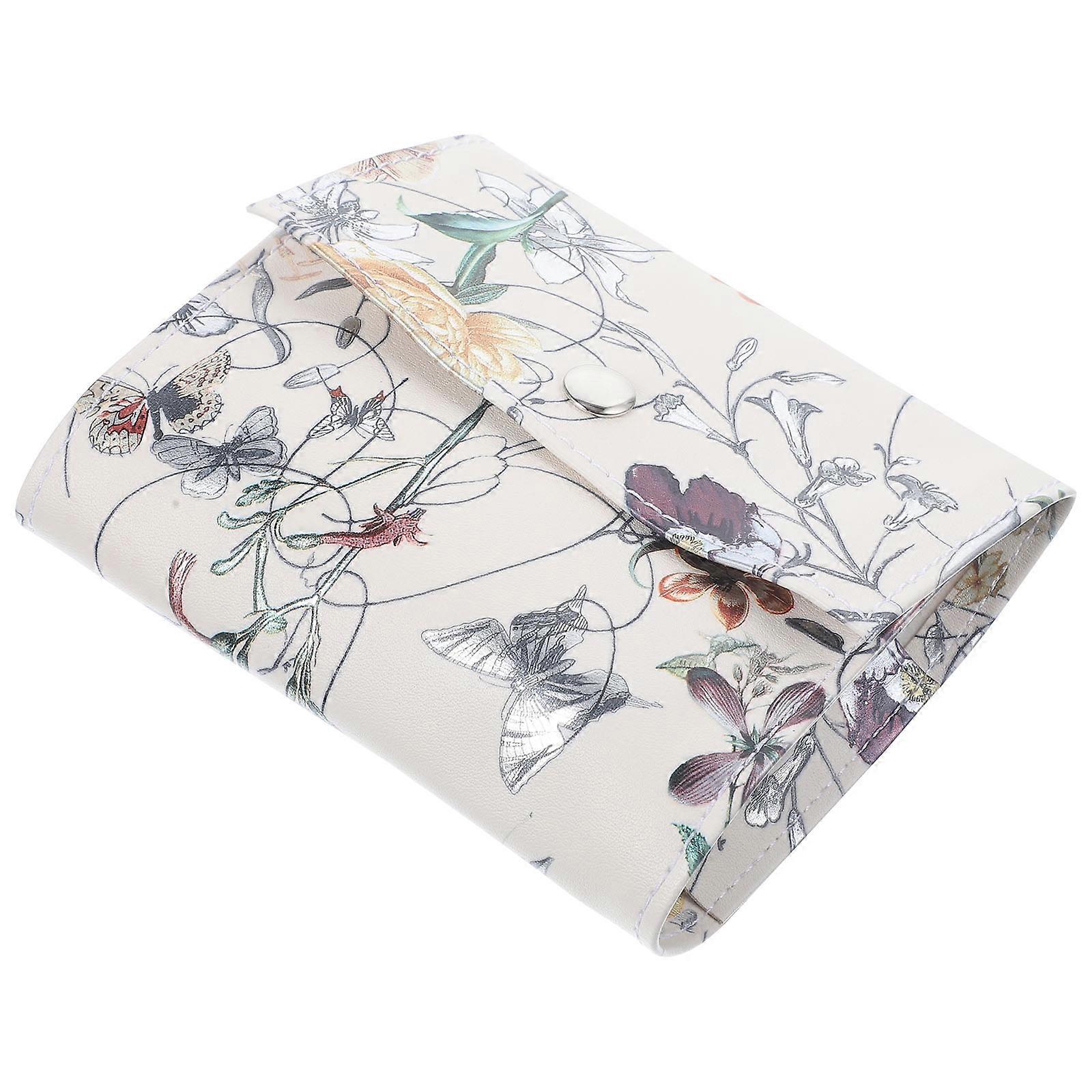 Pills Case Holder for Protection Use 4Pcs White PU Portable Case