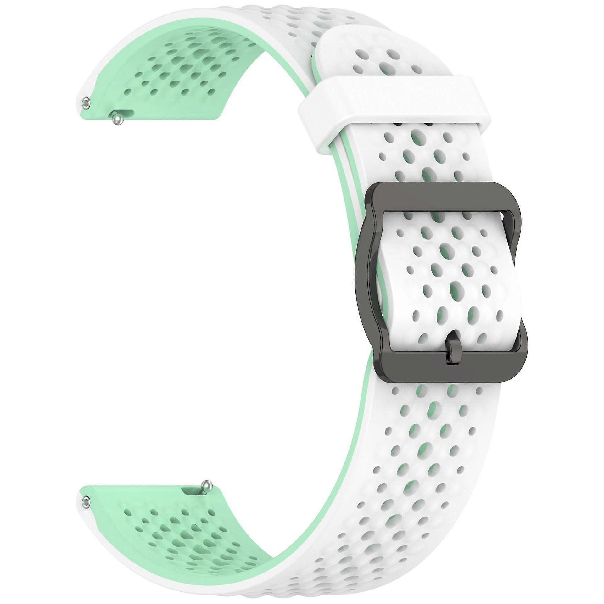 Two-tone Silicone Strap for Redmi Watch 5 Active/5 Lite Smartwatch - White and Green