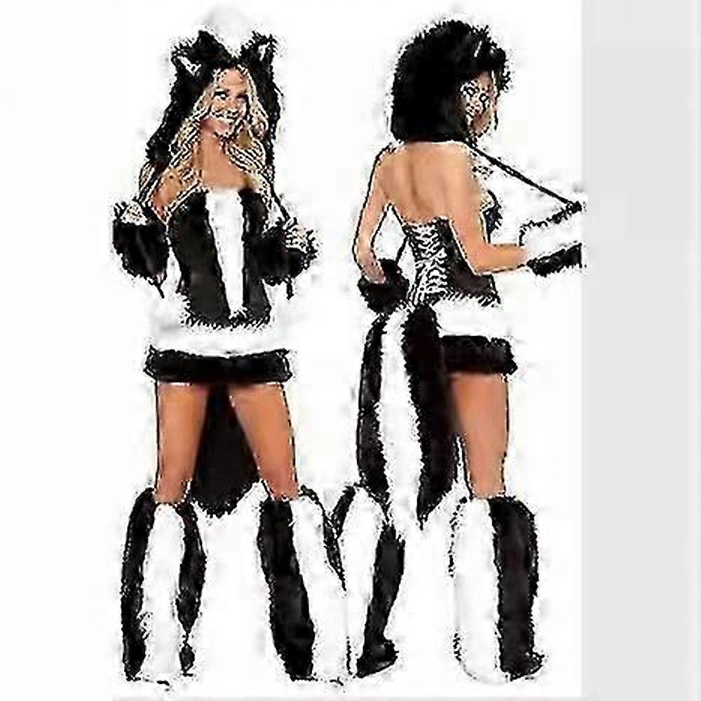 Julekostymesett med ulvhale og julenisse til dame