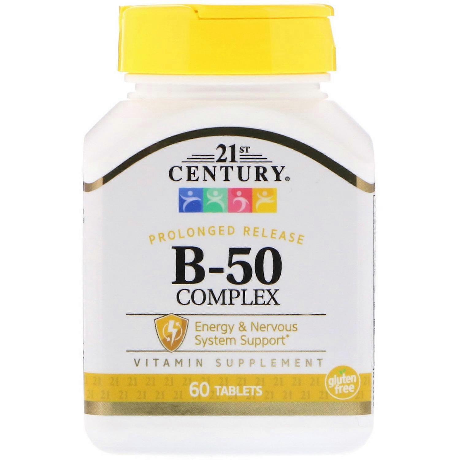 21st Century, B-50 Complex, Prolonged Release, 60 Tablets