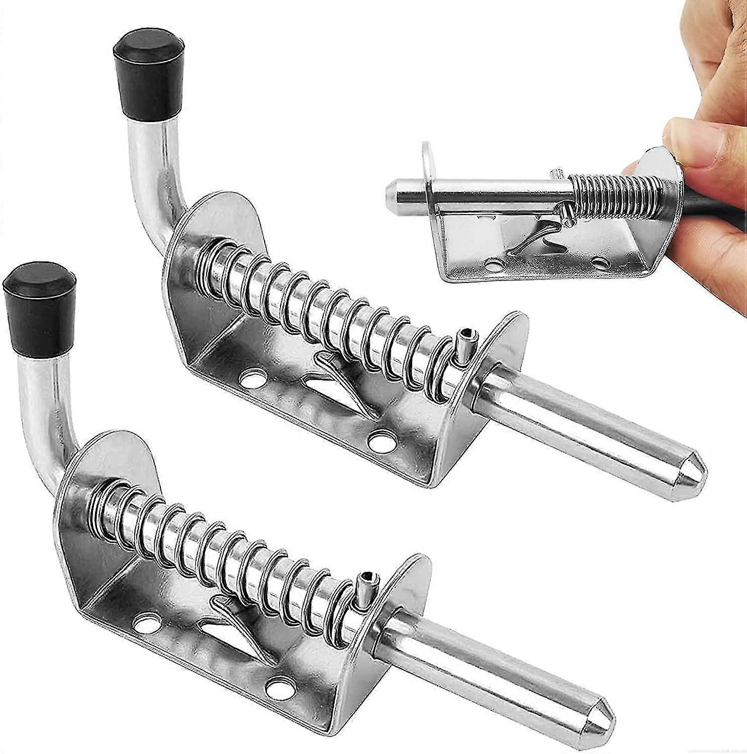 Roestvrij staal Spring Latch 2 stuks Garden Gate Latch Spring Latch Deur Latch Bolt Door
