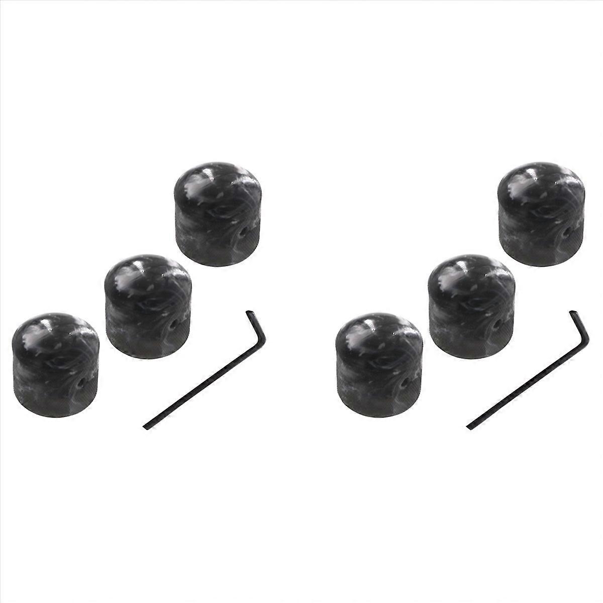 6Pcs Metal Volume Knob Electric Guitar Volume Tone Control Knobs Dome Knobs Potentiometer Hat Cap