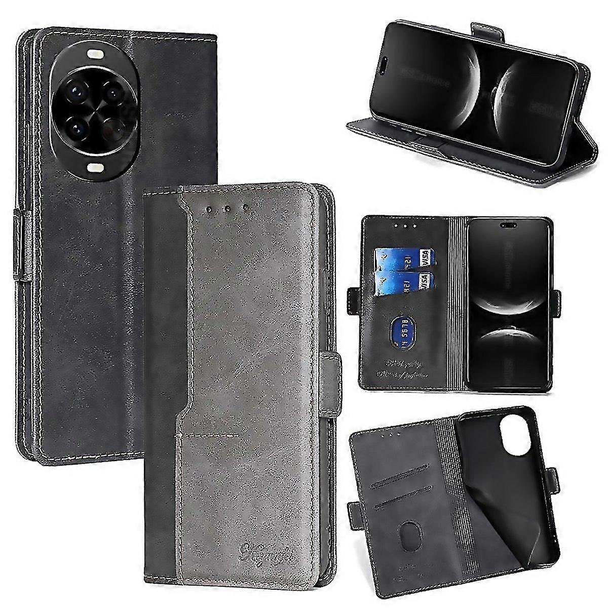 For Contrast Color Side Buckle Leather Phone