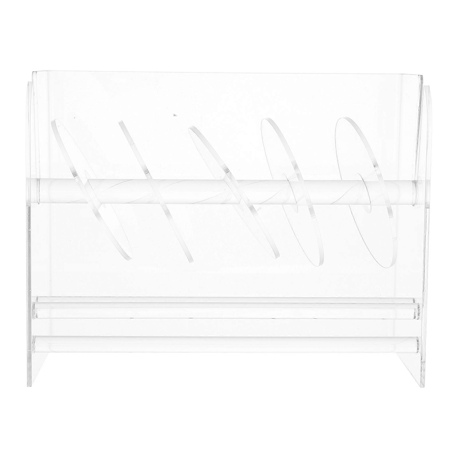 Label Dispenser Acrylic Adjustable for Office Use with 6 Disks