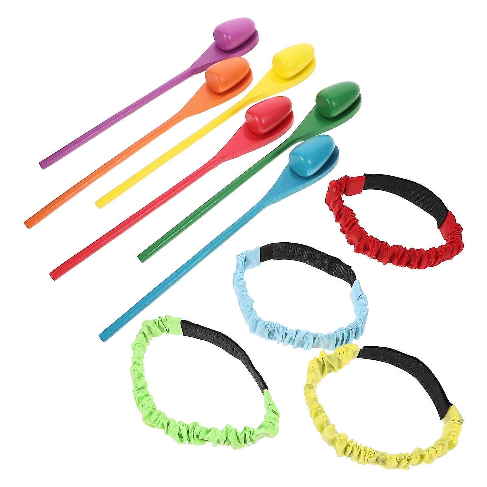 Relay Race Toy Set 4 Sets Egg Balance Game For Adults Birthday Parties 18.5x3x1cm Featuring Party Entertainment 4Straps