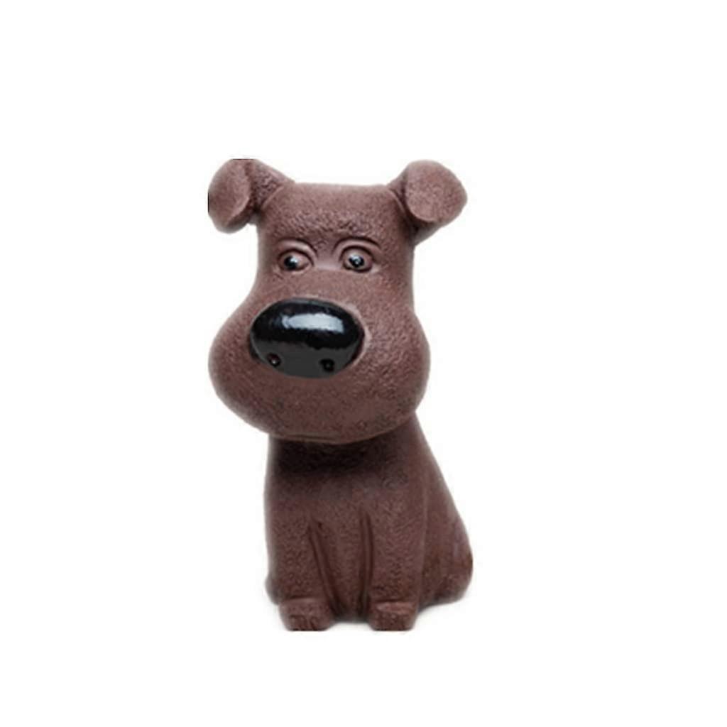 Tea Pet Handmade Purple Clay Dog Statue Ornaments Sculpture Figurine Desktop Decor