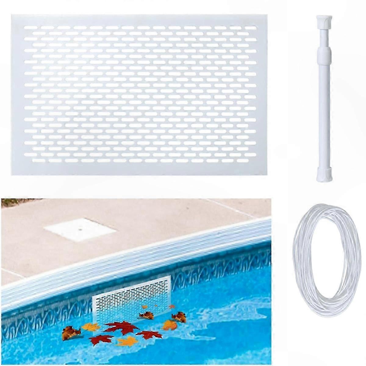 Pool Skimmer Net Guard with Protective Shield and Spring Action System for Leaf Catching
