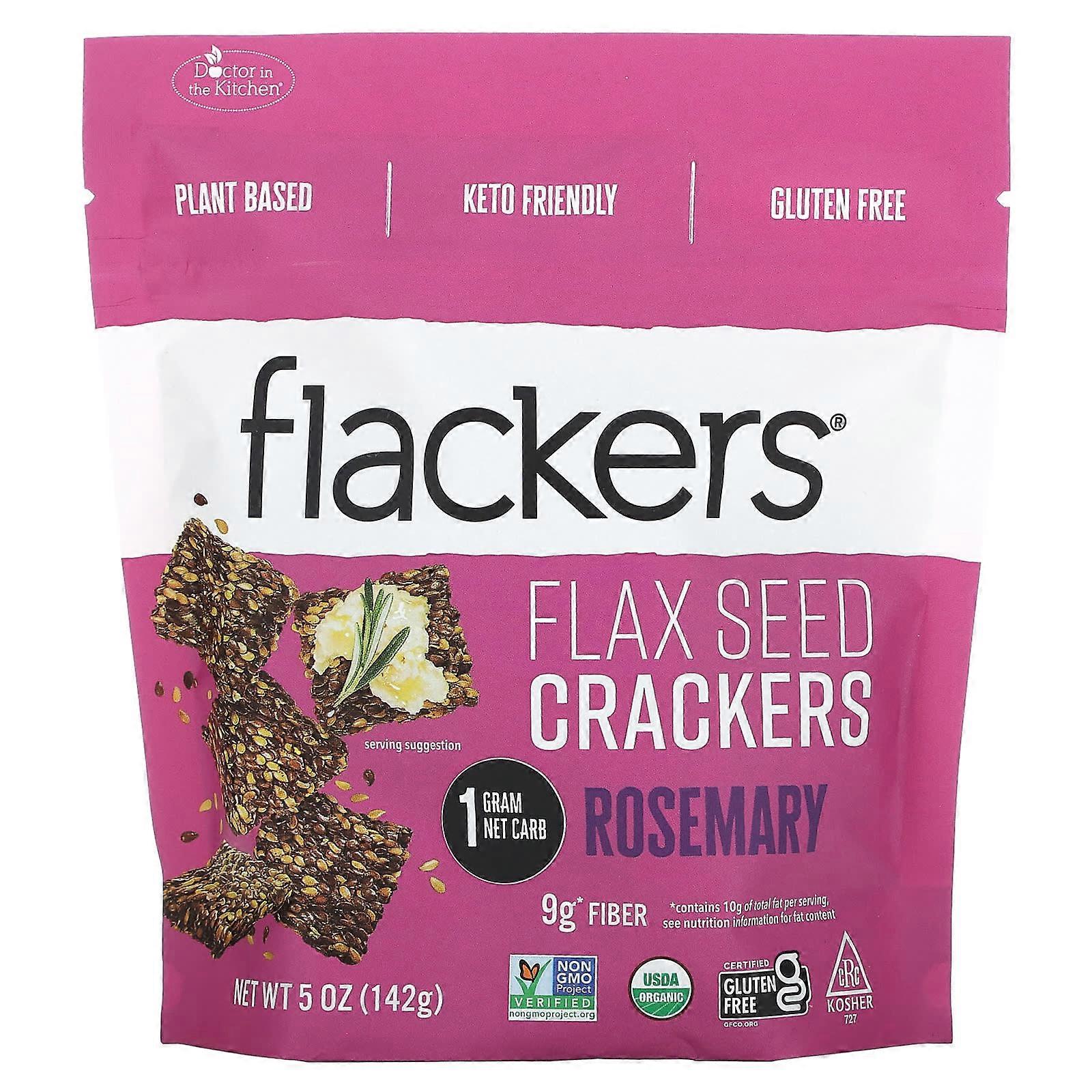 Flax Seed Crackers, Rosemary, 5 oz (142 g)